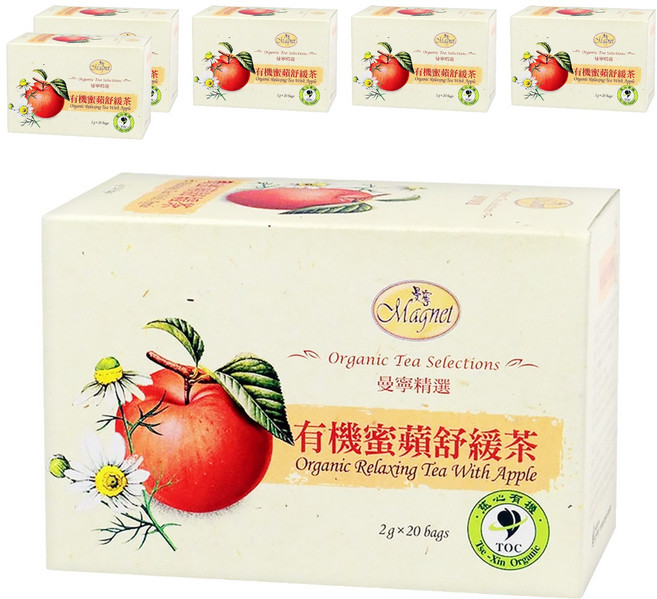 Magnet 曼寧 有機蜜蘋舒緩茶, 2g, 20包, 6盒