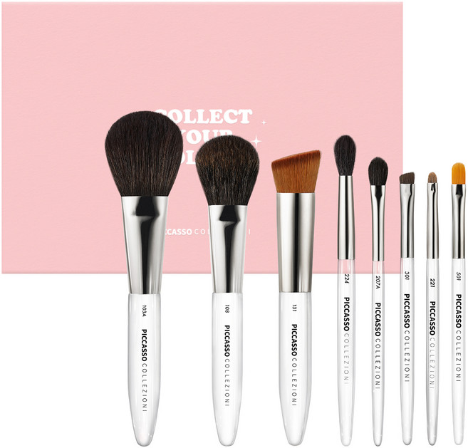 피카소꼴레지오니 메이크업 브러쉬 8종 세트, 혼합색상, 1개