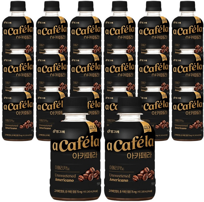 아카페라 아메리카노, 240ml, 20개