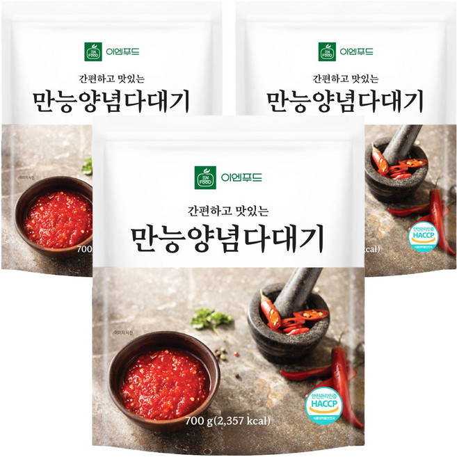 이엔푸드 만능 양념 다대기, 700g, 3개