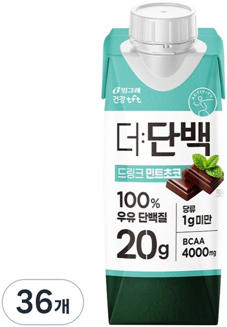 더단백 드링크 민트초코, 250ml, 36개