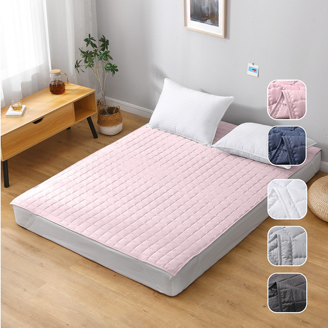 코멧 홈 누빔 매트리스 패드, 핑크