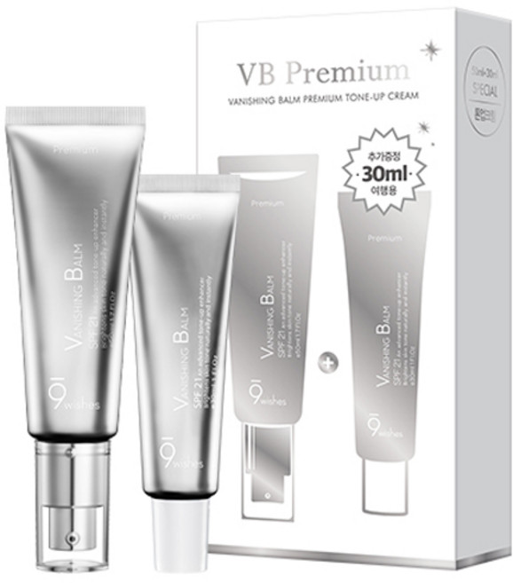 나인위시스 VB 프리미엄 톤업크림 SPF21 50ml+30ml, 화이트, 80ml, 1개