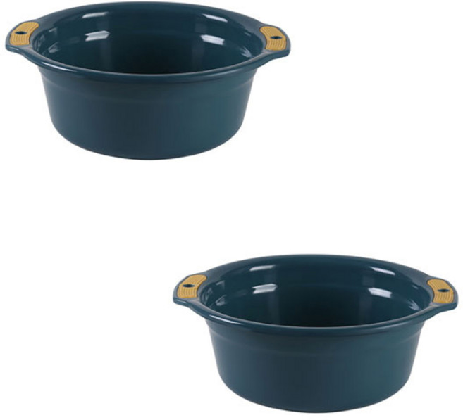 더자카 모던 심플 세면대야 L, 딥그린, 2개