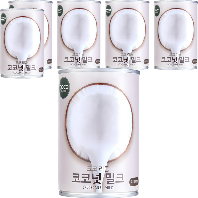 코코리듬 코코넛 밀크, 6개, 400ml