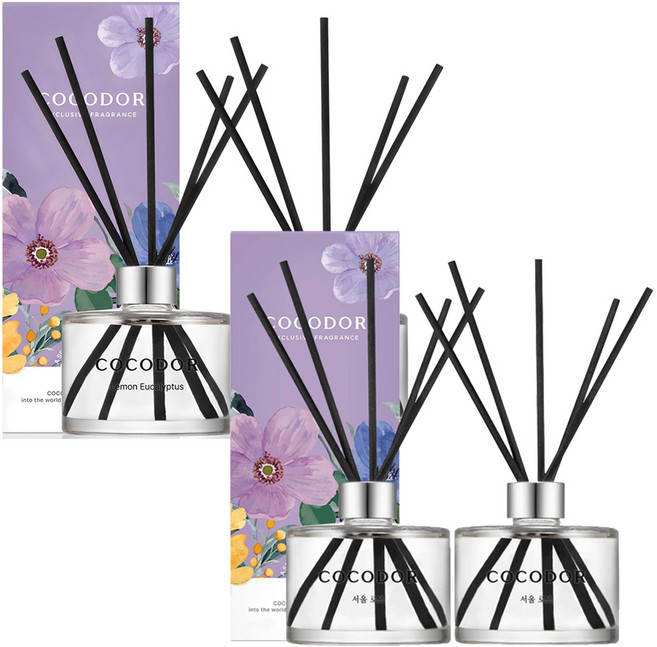 코코도르 퍼퓸 디퓨저 2p 세트, 레몬유칼립투스, 서울로즈, 200ml, 1개