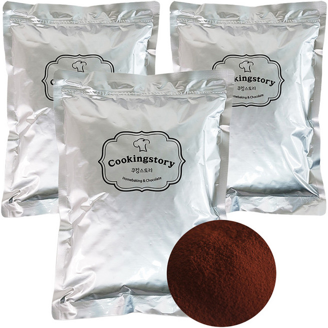 쿠킹스토리 무가당 코코아 파우더, 500g, 1개입, 3개
