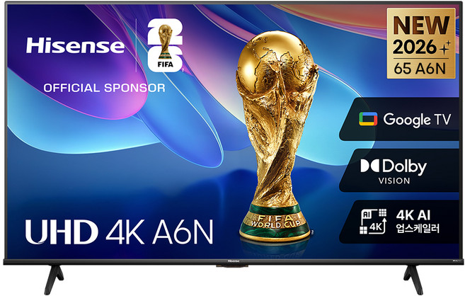 Hisense 하이센스 4K LED 구글TV, 165cm(65인치), 65A6N, 벽걸이형, 방문설치