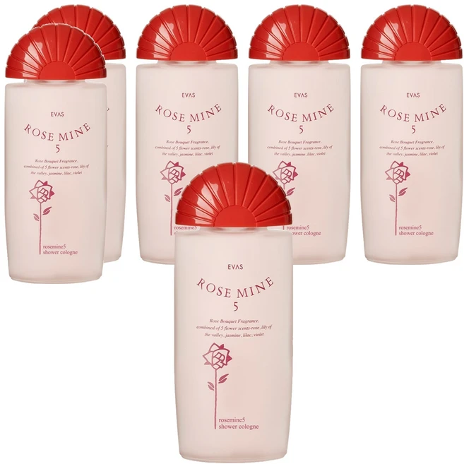 에바스코스메틱 로즈마인5 샤워코롱 로즈부케향, 185ml, 6개 - 쿠팡