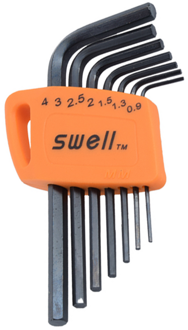swell 黑迷你六角扳手 7支組 011-21MS, 1組