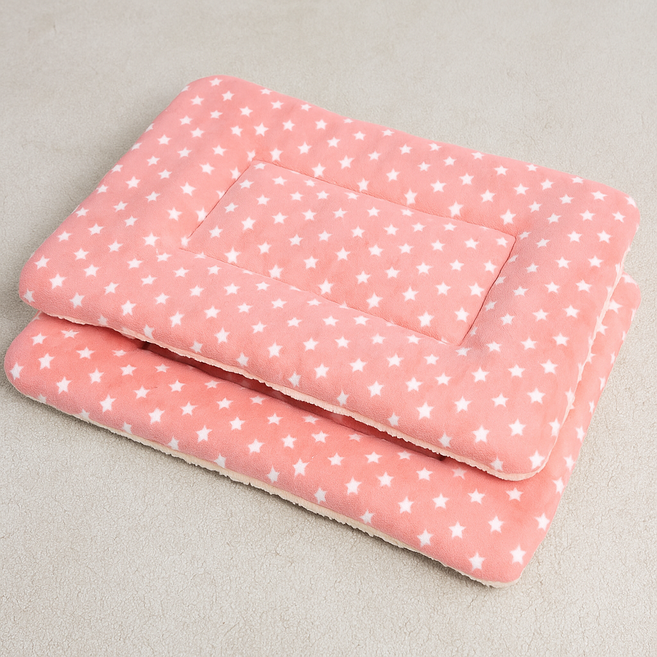 리치독스 강아지 고양이 극세사 별방석, 별 핑크, 2개