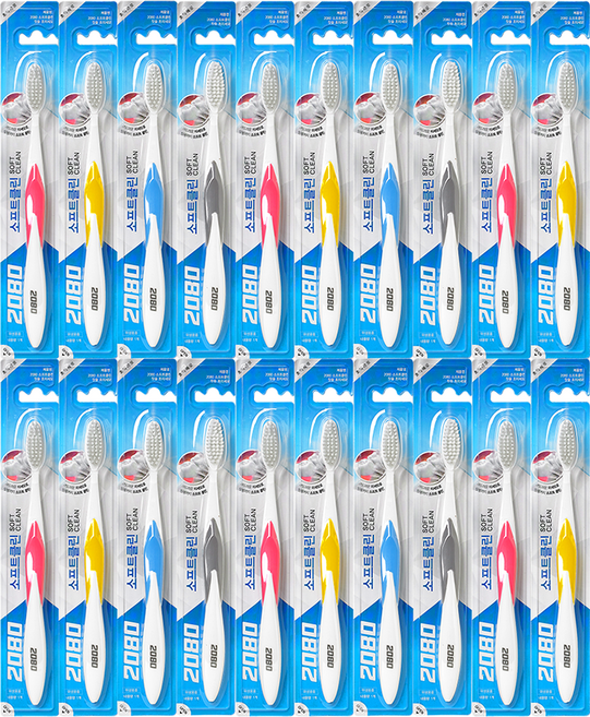 2080 소프트 클린 초미세모 칫솔 20개입, 1개