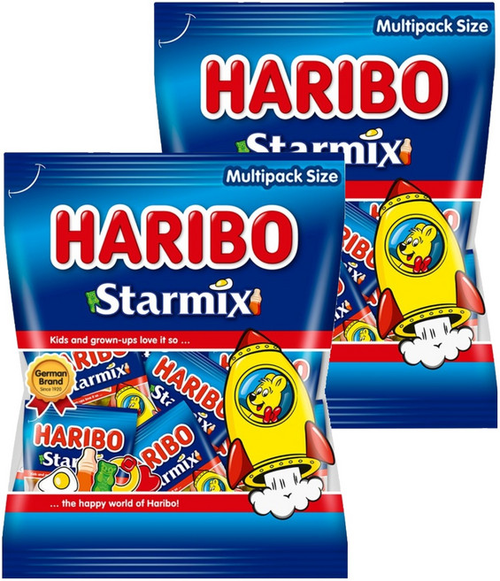 HARIBO 綜合之星軟糖 10入, 250g, 2個
