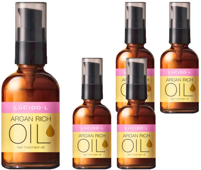 LUCIDO-L 樂絲朵 摩洛哥護髮精華油 超高壓處理 細軟髮適用, 60ml, 5件