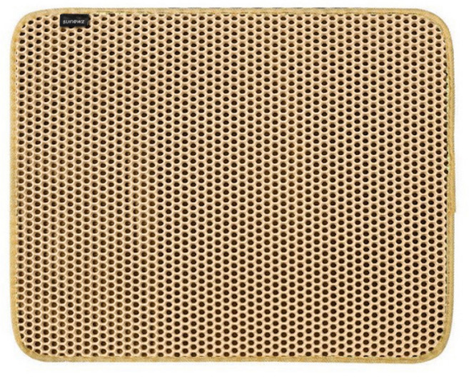 써뉴즈 고양이 사막화 방지 벌집 모양 모래매트, 카키, 1개