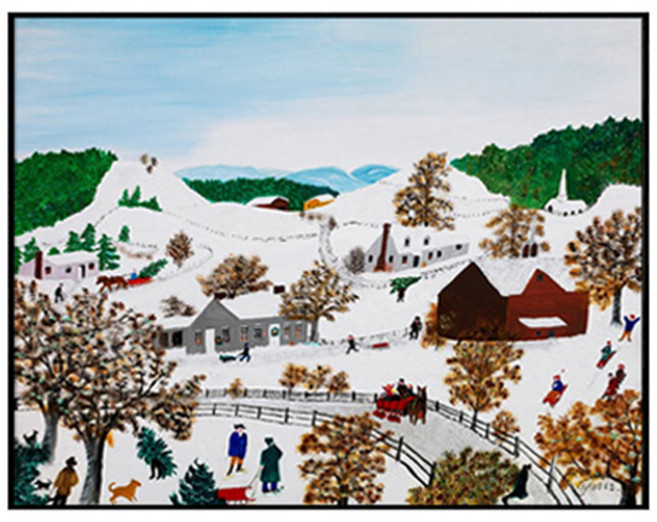 아트마트 그랜마 모지스 울트라슬림액자 M, 블랙