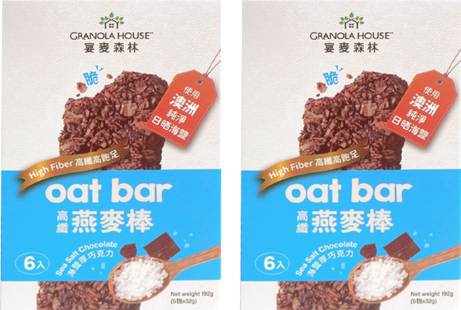 GRANOLA HOUSE 宴麥森林 燕麥棒 海鹽厚巧克力 6入, 192g, 2盒