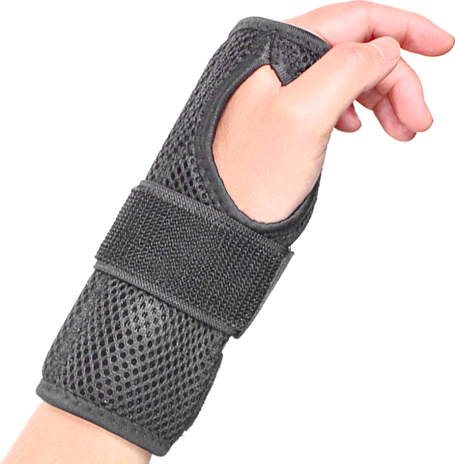 AOLIKES 奧力克斯 雙金屬板固定護腕左手 尼龍+聚酯纖維+金屬板, 黑色, 1個