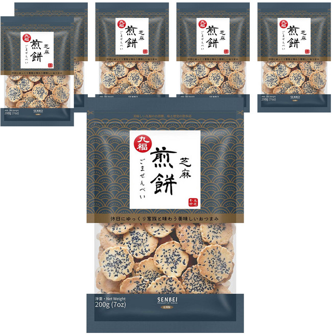 九福 芝麻煎餅, 200g, 6包