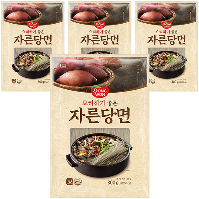 동원 자른당면, 4개, 300g