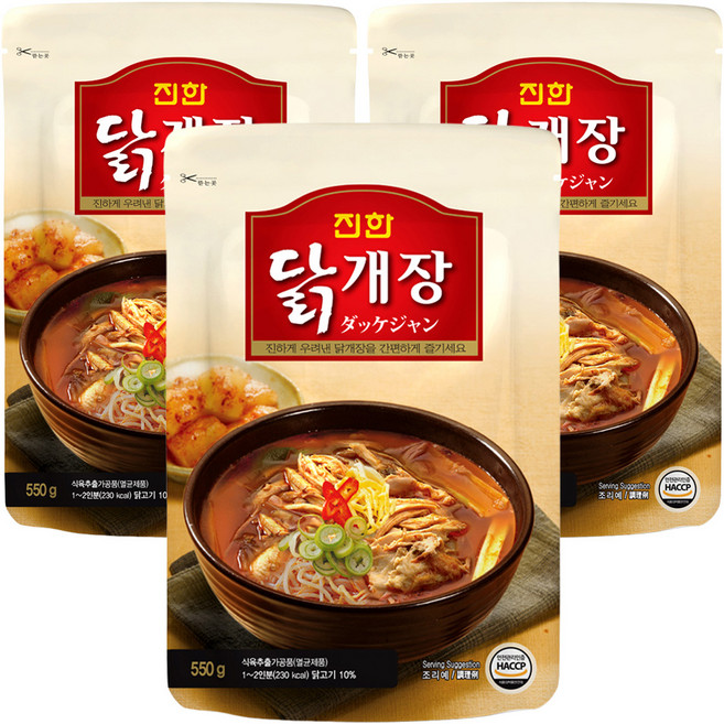 진한식품 진한 닭개장, 550g, 3개