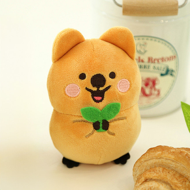 蓬鬆短尾矮袋鼠壓力球絨毛娃娃, 10cm, 棕色