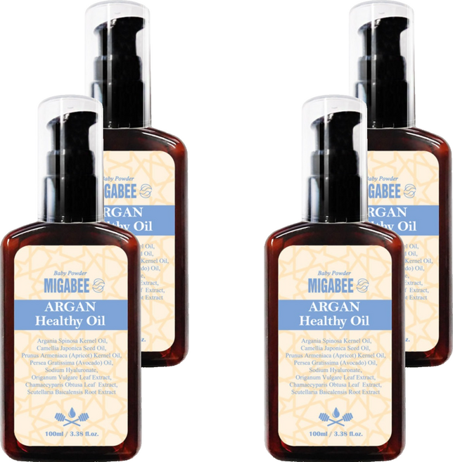 미가비 아르간 헤어오일 베이비파우더, 100ml, 4개