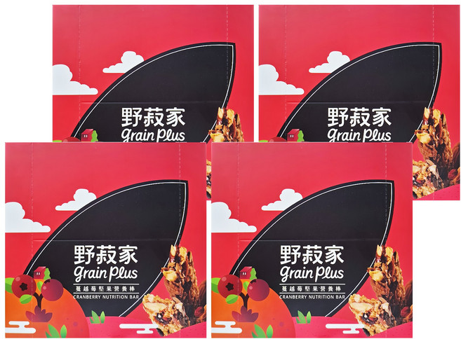 grain plus 野菽家 蔓越莓堅果營養棒 7條入 膳食纖維, 210g, 4盒