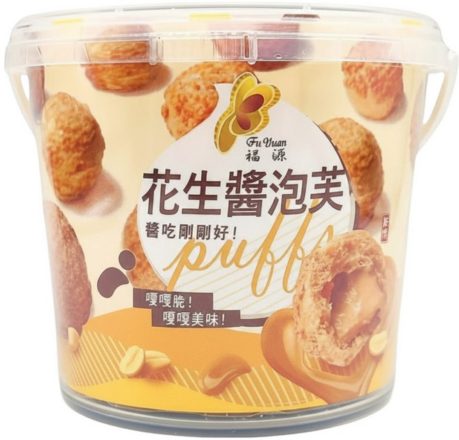 新竹福源 花生菠蘿泡芙, 210g, 1罐
