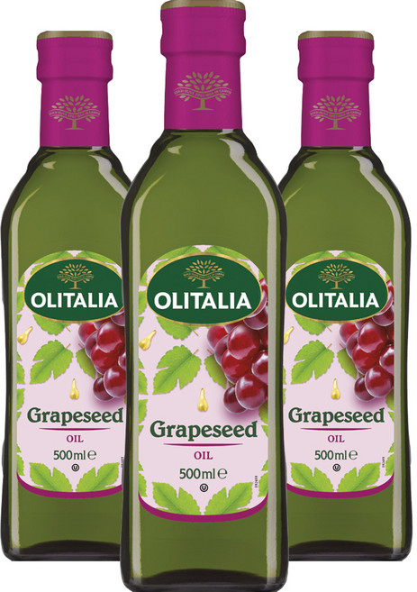 올리타리아 포도씨유, 500ml, 3개