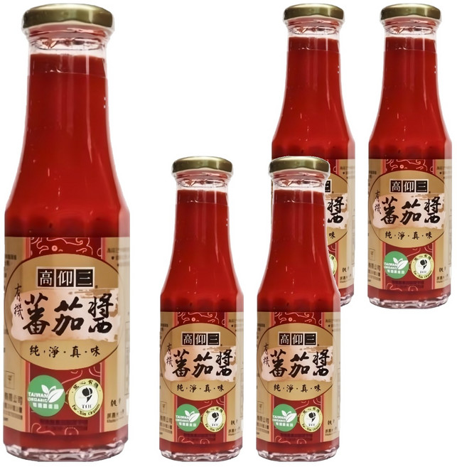 高仰三 有機蕃茄醬, 260g, 5瓶