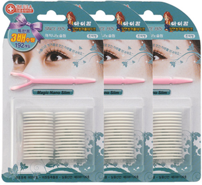 아이참 나노슬림 양면 쌍꺼풀 테이프 192p 세트, 3세트