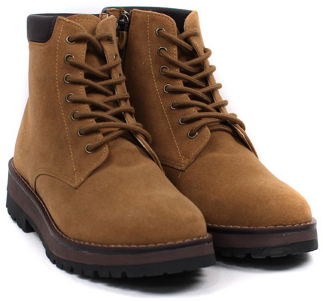 Jubishop 男士舒適日常麂皮7公分靴