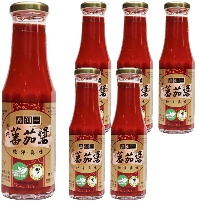 高仰三 有機蕃茄醬, 260g, 6瓶