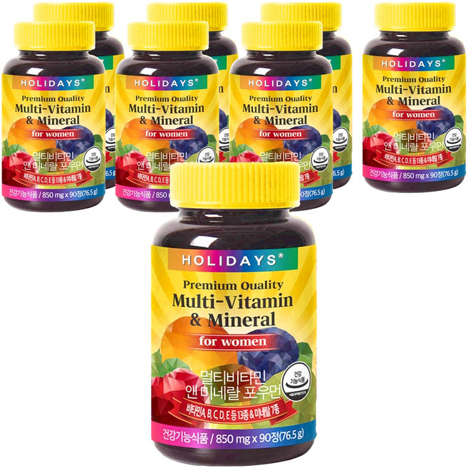 HOLIDAYS 女性綜合維他命礦物錠, 90顆, 4罐