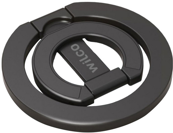 Wilco MagSafe 雙面磁吸手機支架 手機扣環, 黑色, 1個