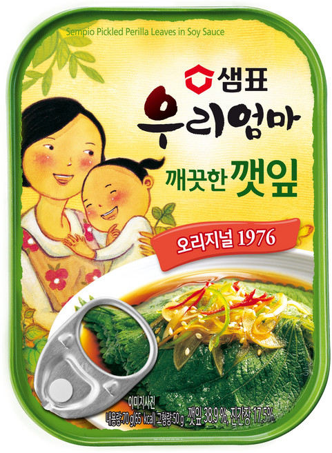 우리엄마 깨끗한깻잎 기타반찬통조림, 70g, 1개