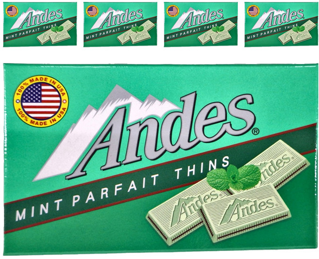 Andes 安迪士 雙薄荷可可薄片, 38g, 5盒