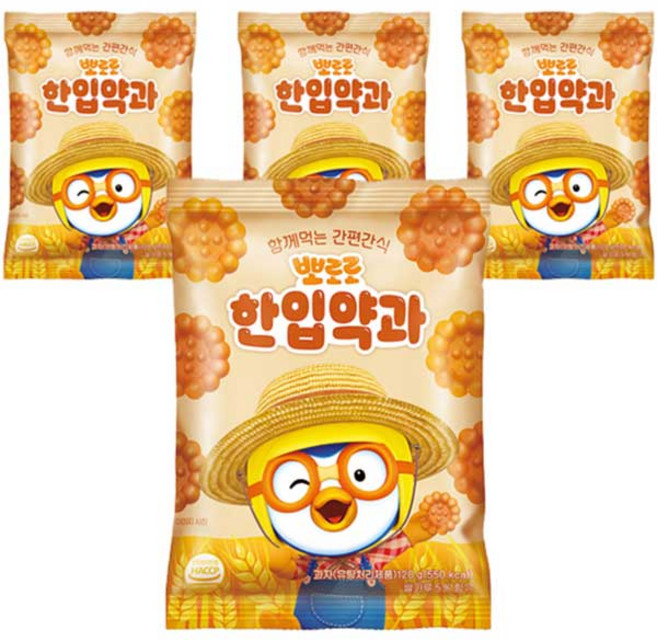 어니스트에프엔비 뽀로로 한입약과, 120g, 4개