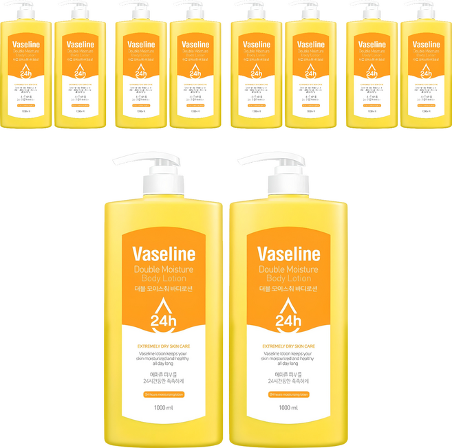 시투와이 바세린 24h 더블 모이스춰 바디로션, 1L, 10개
