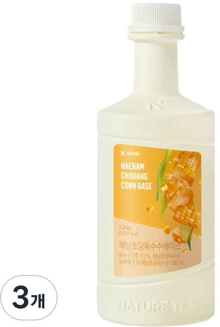 네이쳐티 해남초당 옥수수 베이스 5%, 1.2kg, 3개