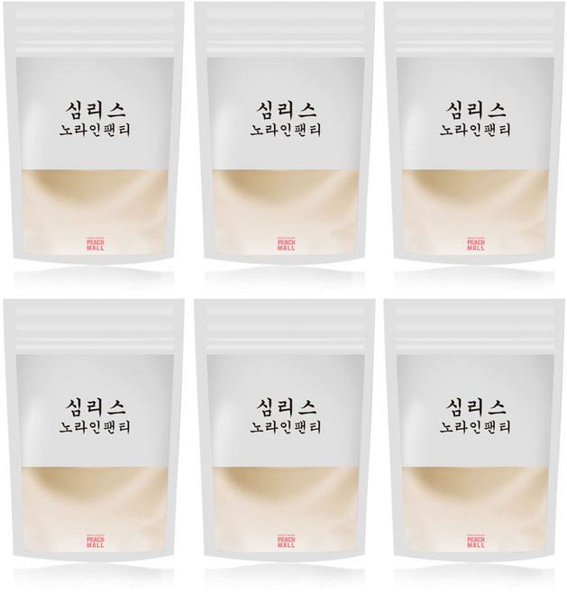 PEACH MALL 女性用無縫無痕內褲 6件組, 米色