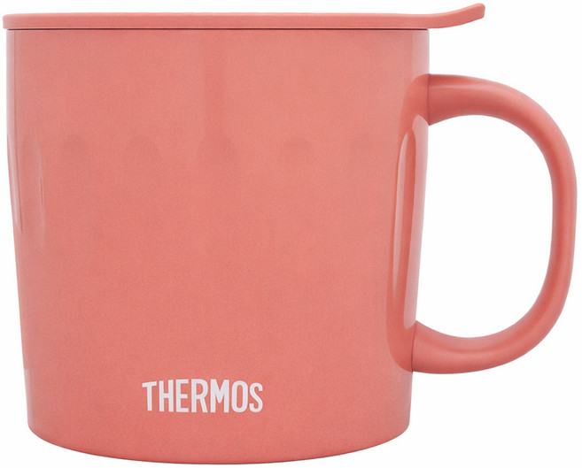 THERMOS 膳魔師 不鏽鋼真空保溫馬克杯, 珊瑚橘, 450ml, 1個