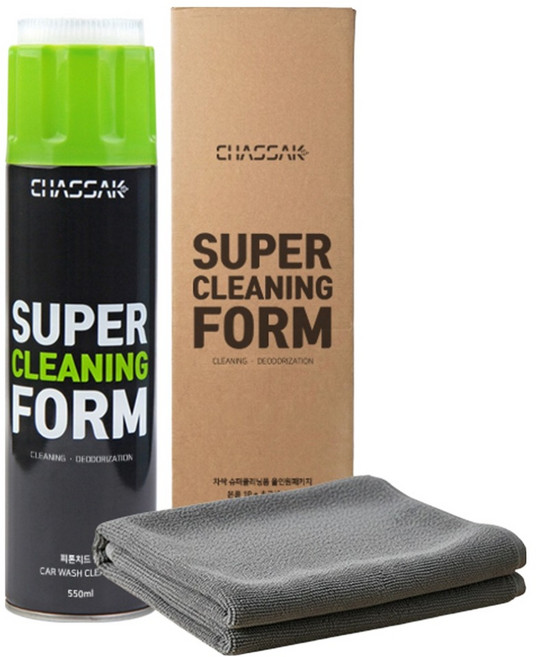차싹 슈퍼클리닝폼 올인원패키지 + 극세사타월, 550ml, 1세트
