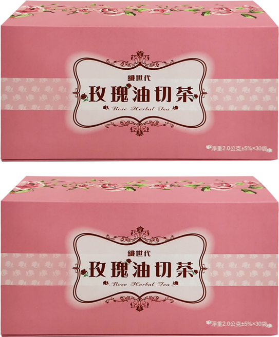 纖世代 玫瑰油切茶, 60g, 2盒