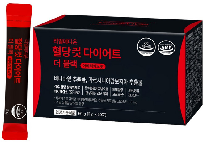 리얼메디온 혈당컷 다이어트 더 블랙 아메리카노맛 30p, 1개, 60g