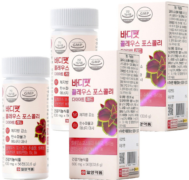 IL-YANG 一洋藥品 Body Fit毛喉鞘蕊花萃取能量錠, 56錠, 2罐