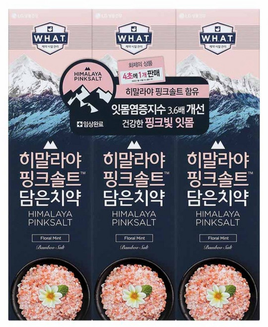 히말라야핑크솔트 담은 치약 플로럴, 100g, 3개