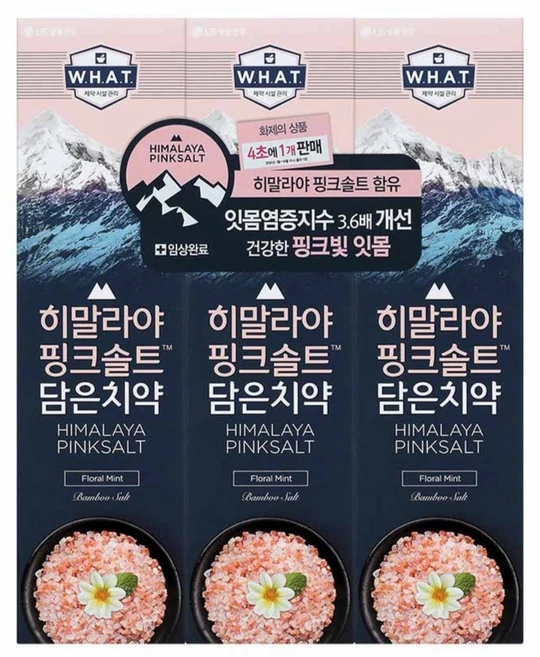 히말라야핑크솔트 담은 치약 플로럴, 100g, 3개 - 쿠팡