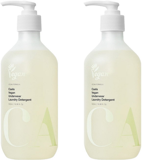 카엘라 여성용 비건 속옷 세제, 500ml, 2개